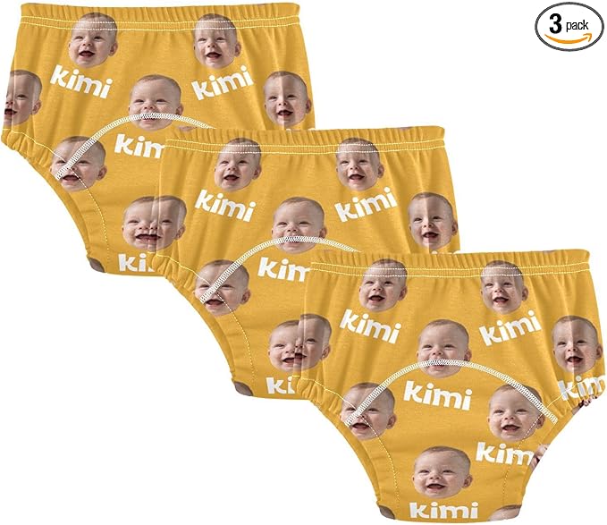 Joko Ivery 1 Yellow Orange Custom Potty Training Pants Traning Potty Panty Soft for Boys Toddlers Girls 2T 3Pcs