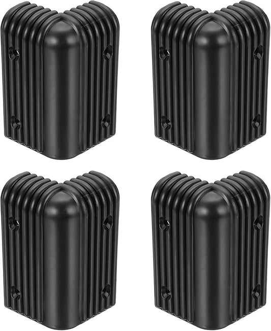 uxcell 4Pcs 3.07" x 1.89" Speaker Corner Protectors, Plastic Right Angle Protector Thickening Speaker for Cabinet Guitar Amplifier Stage Speakers, Black