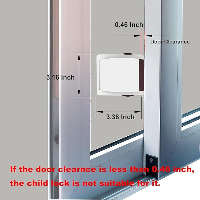 4 Pack Sliding Door Lock Child Safety (Brown)