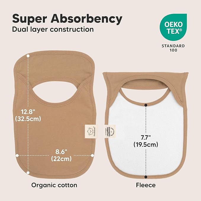 KeaBabies 8-Pack Bibs for Baby Girl, Boy - Pullover Large Baby Bibs for Drooling and Teething Infant, Newborn, Soft & Absorbent Organic Cotton, Long Torso Coverage Keep Toddler Clean & Dry (Roarsome)