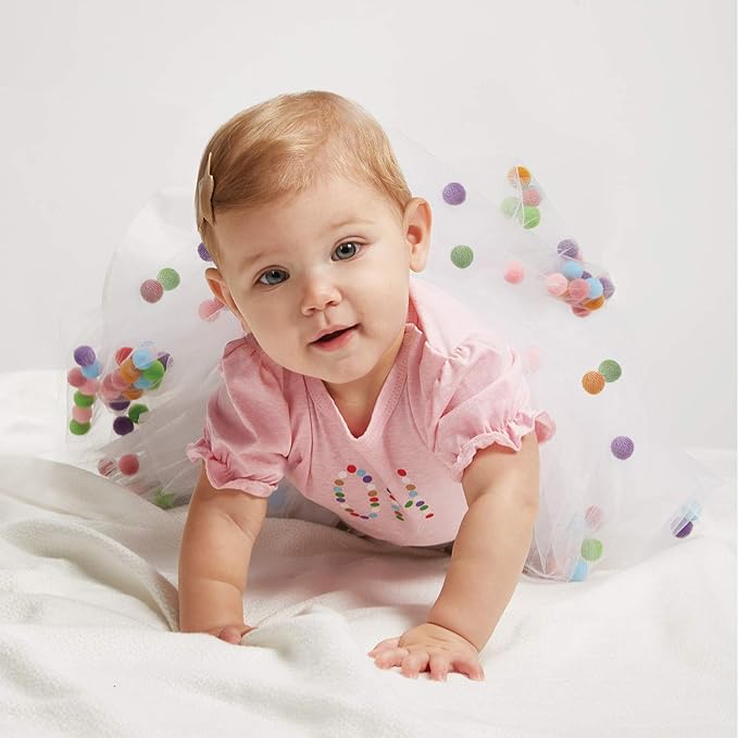 Stephan Baby Snapshirt-Style Diaper Cover, Pink + Oh Happy Day, Fits 6-12 Months, G2206