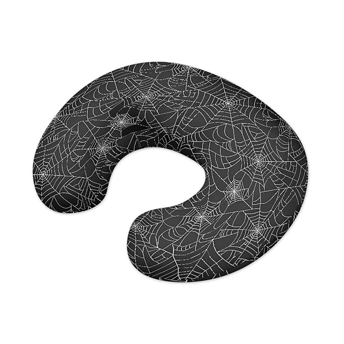 Jeiento Spider Web Nursing Pillow Covers for Breastfeeding Elastic U-Shaped Feeding Pillow Covers Premium Quick-Dry Fabric Cover Slipcover,Gift for Women Newborn