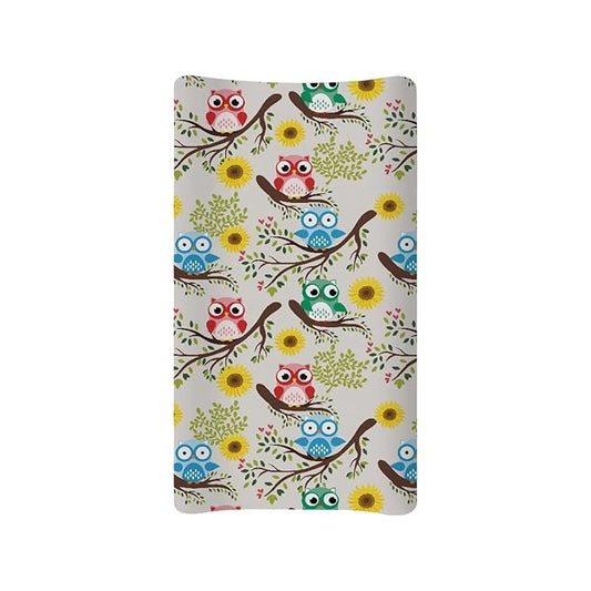 Owl Sunflower Baby Changing Pad Cover Infant Newborn Changing Table Cover Girls Boys Diaper Table Change Mat Sheet Cover Soft Breathable