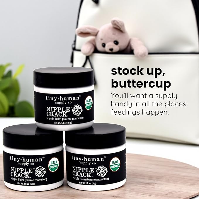 Organic Nipple Cream, Nipple Crack Lanolin Free Nipple Butter (2 Pack), Balm for Breastfeeding Mothers, No Need to Wash Off, Safe for Baby and Mama