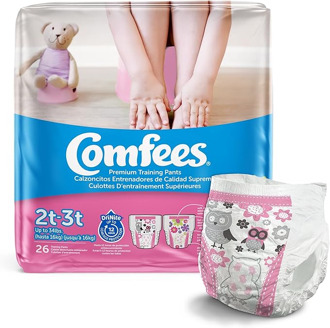 Comfees Girl Training Pants - Size 2T-3T