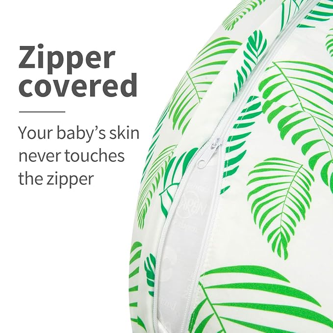 ALVABABY Nursing Pillow Cover Slipcover,Soft and Comfortable,Feathers Design,Maternity Breastfeeding Newborn Infant Feeding Cushion Cover ZT-CZ01