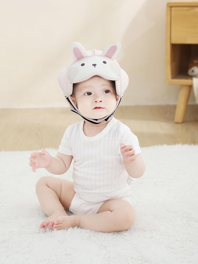 Baby Safety Helmet, Mambobaby Breathable Baby Head Protector for Crawling Walking, Ultra-Lightweight, Soft and Adjustable Baby Helmet Suitable for Babies 6-24 Months