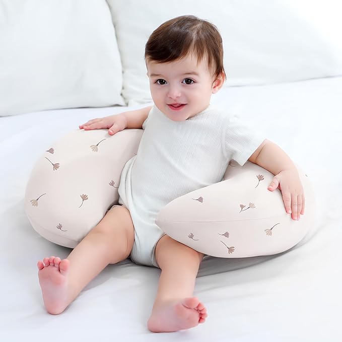 Susurration 2 Pack Nursing Pillow Cover,Ultra Soft and Stretchy Compatible with Boppy Breastfeeding Pillow,Comfortable and Skin-Friendly Slipcovers for Newborn Boys & Girls(Broom Flower)