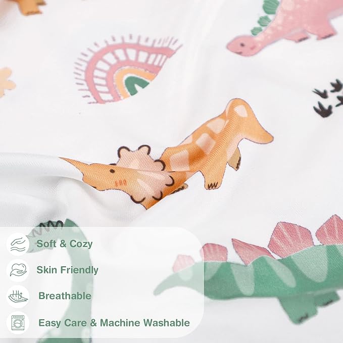 Nursing Pillow Cover, Breastfeeding Pillow Cover Case for Baby Girls Boys, Soft & Breathable, White Dinosaur (Only Cover)