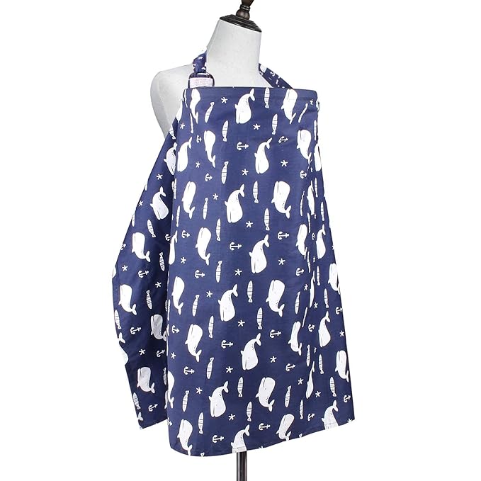 2Pack Nursing Cover for Breastfeeding Grey and Blue