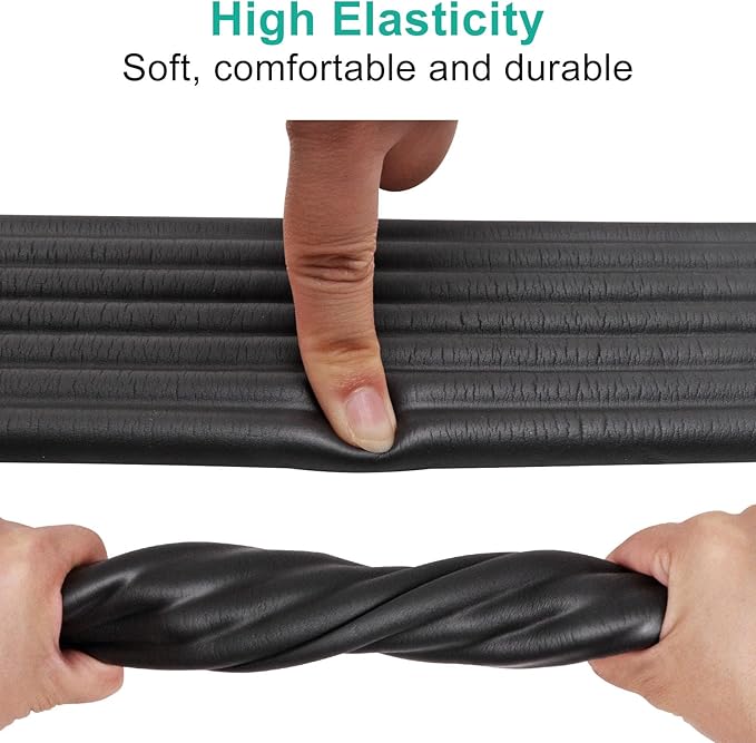 6.56ft Corner Protector Baby, Self Adhesive Baby Proofing Corner Guards Widen Edge Protector, Desk Edge Cushion, Furniture Table Covers Safety Bumper (Black)
