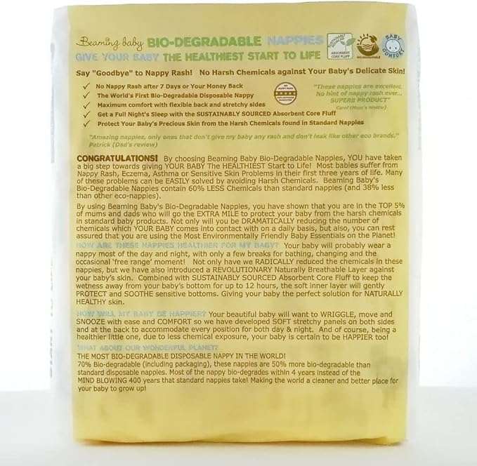 1 Pack of Beaming Baby Bio-Degradable Nappies Size Junior