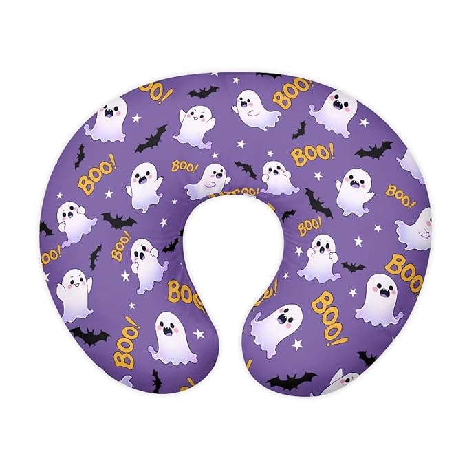 Halloween Ghost Baby Mom Nursing Pillow Cover Breastfeeding Pillow Cover Print Cute and Safety Girls Boys Essentials, 1 Pack