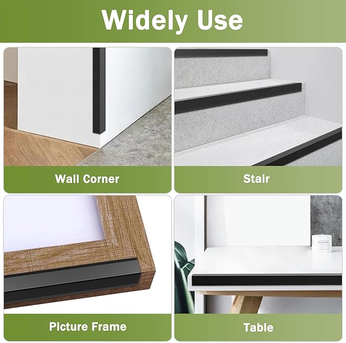 Aluminum Corner Guards L Molding Corner Guards with 90° Angle 35 X 1.6inch Stick Metal Corner Protector Molding for Wall Table Door Frame Protection and Decoration (3 Pack)