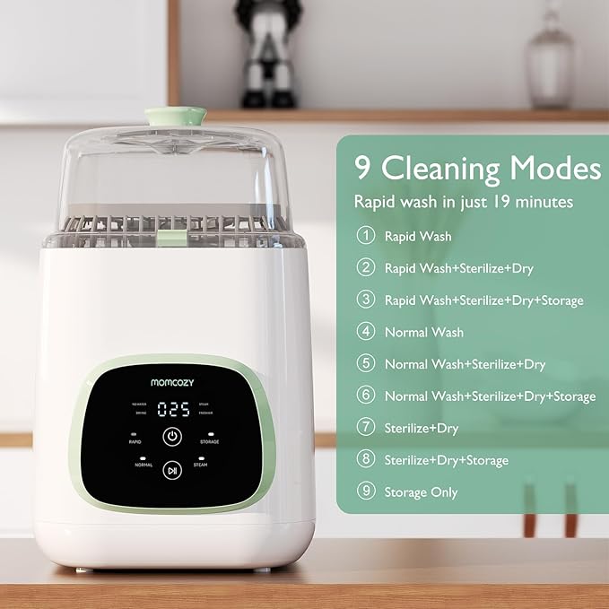 Momcozy KleanPal Pro Baby Bottle Washer & Momcozy KleanPal Pro Air Filter Replacement