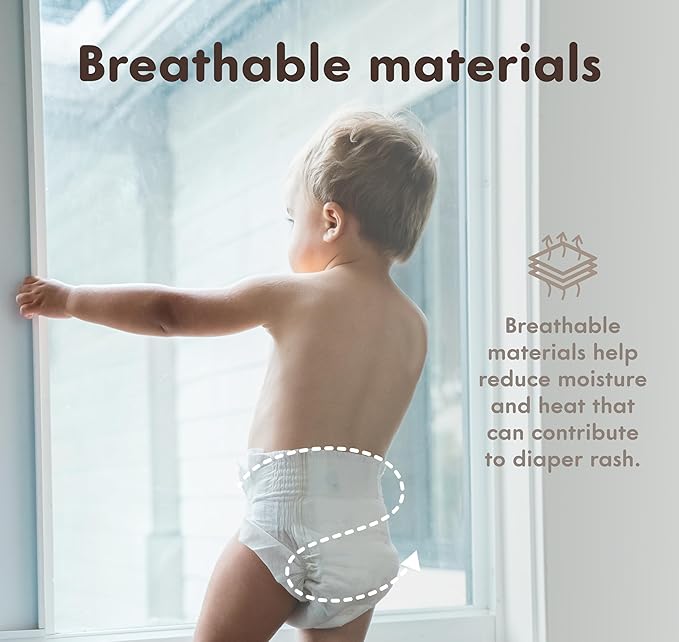 MANEKI Size 2 Diapers, Highly Absorbent Breathable Baby Diapers, Size 2 (9–18 lbs), 132 Count, Hypoallergenic & Fragrance-Free, Day & Night Protection for Sensitive Skin, Packaging May Vary