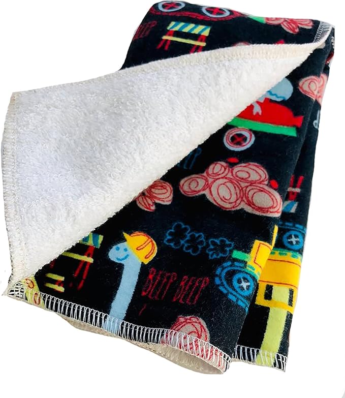 Infant Burping Cloth, Burp Cloths for Baby Boy or Girl, Soft and Absorbent - Cotton Reusable Spit Up Rags, XLarge, 1 Count (Dinosaur Construction)