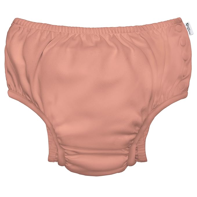 green sprouts Reusable Absorbent Baby Swim Diaper, Coral, 3T
