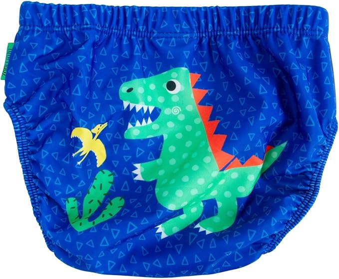 ZOOCCHINI Baby & Toddler Pack of 2 Reusable Swim Diapers – Waterproof with UPF 50+ Sun Protection, Chlorine & Salt Water Resistant, Leakproof Design, Large 24-36 Months, Devin the Dinosaur