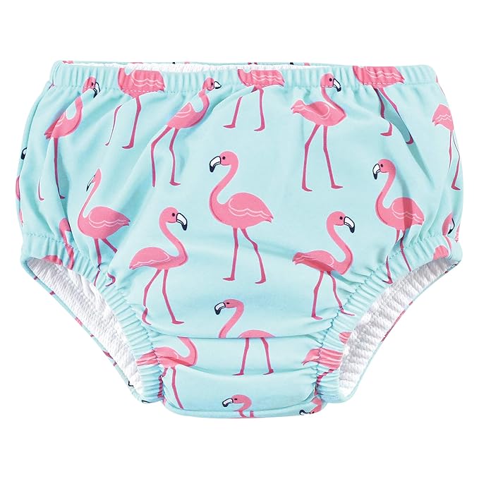 Hudson Baby Unisex Baby Swim Diapers, Flamingos, 6-12 Months