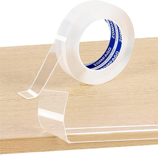 ZOMPAGO Clear Soft Corner Protectors for Baby Safety Furniture Strip 1.2in(W) x9.84FT(L), Sharp Edge Table Corner Bumpers, Wall Corner Guards, Baby Proof Corner Protectors for Cabinet & Window Edge