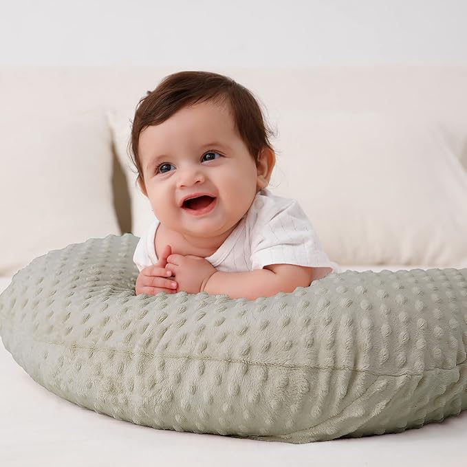 Nursing Pillow Cover, Breastfeeding Pillow Slipcover Snugly Fits for Nursing Pillow for Baby Boys and Girls, Premium Quality Microfiber, Ultra Soft Comfortable (Tidal Foam)