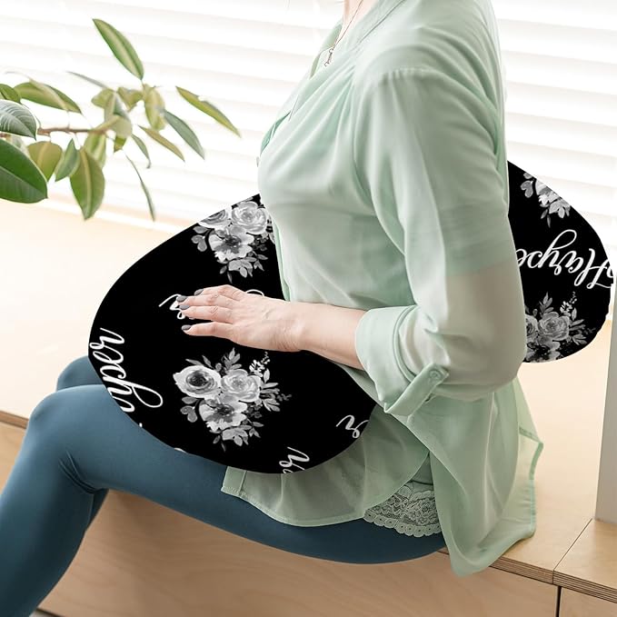Customizable Flowers Baby Nursing Pillow Cover - Add Your Baby's Name, Ultra-Soft Stretch Fabric, Fits Standard Nursing Pillows, Ideal for Baby Showers Style 11