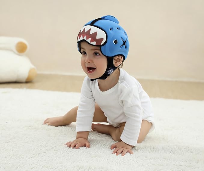 Baby Safety Helmet, Mambobaby Breathable Baby Head Protector for Crawling Walking, Ultra-Lightweight, Soft and Adjustable Baby Helmet Suitable for Babies 6-24 Months