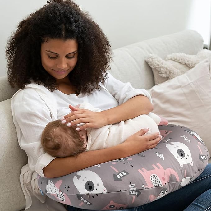 BROLEX Baby Nursing Pillow Covers: 2-Pack Soft Slipcovers for Breastfeeding Pillows - Comfortable Fabric, Fits Standard Nursing Pillows for Boys & Girls - Jungle Animal