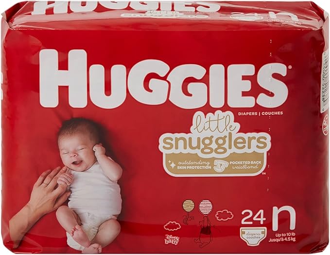 Kimberly Clark 52238 - Diaper Huggies Nwbrn, 24 Count, Unisex Incontinence Protector