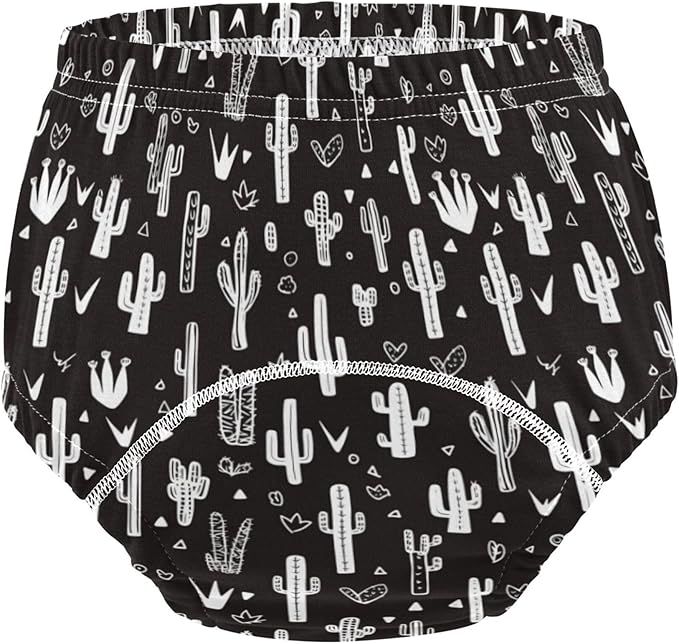Little Girls Potty Training Underwear Pants Leakproof Sleep Underwear for Kids 4T Cactus Pattern Simple Shapes