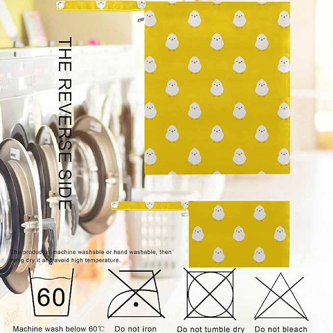 visesunny Chick Animal 2Pcs Wet Bag with Zippered Pockets Washable Reusable Roomy Diaper Bag for Travel,Beach,Daycare,Stroller,Diapers,Dirty Gym Clothes,Wet Swimsuits,Toiletries