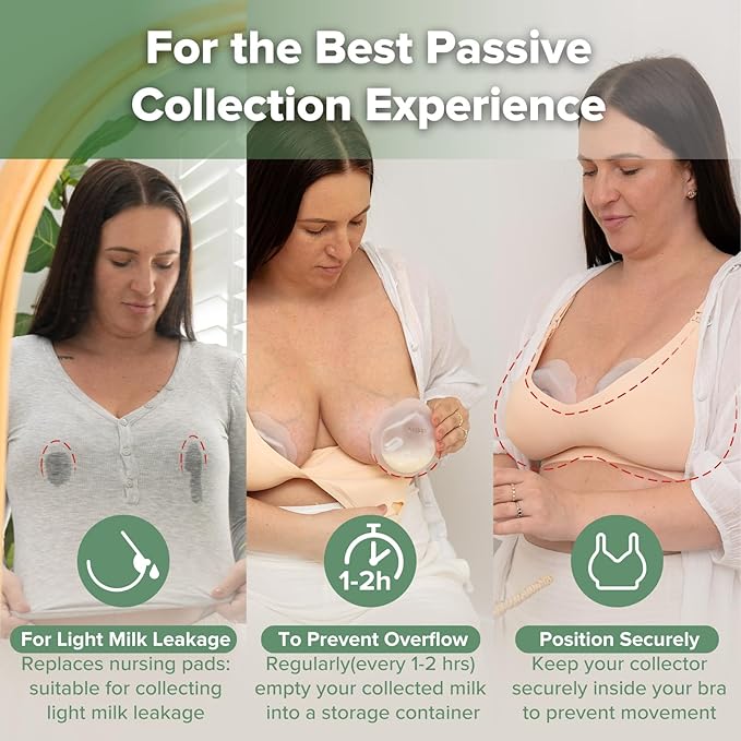 haakaa Manual Breast Pump for Breastfeeding 4oz/100ml and Petal Milk Collector Combo丨Food-Grade Silicone, Breast Milk Catcher for Leaking Milk with Cleaning Brush