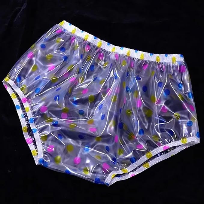 Waterproof Pull-On Unisex Incontinence Plastic Pants Cover Pant.Adult Diaper Cover,Soft-Light-Durable-Leakproof-Washable PVC. Wear with Diaper, Guard Or Pad, Medium, Clear