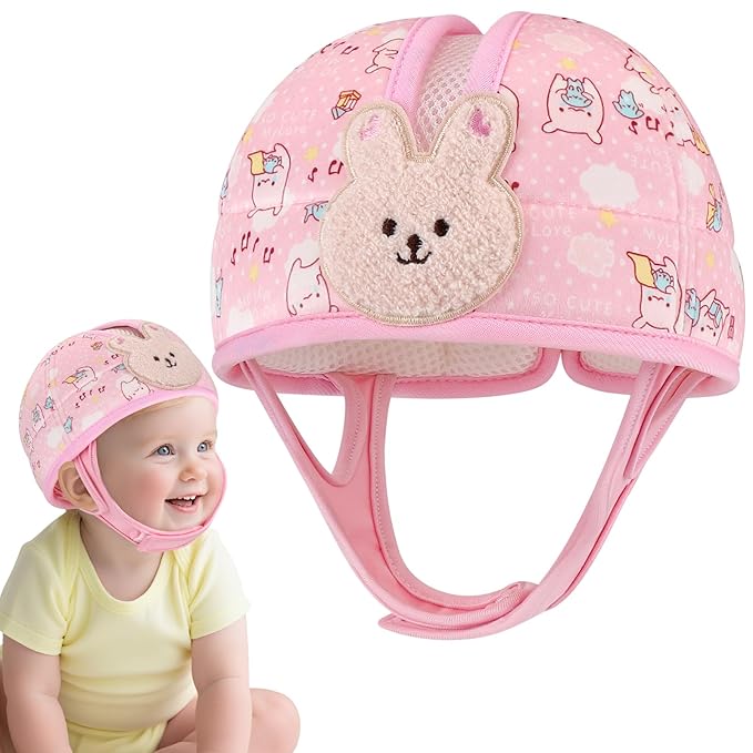 Accmor Baby Head Protector, Baby Helmet for Crawling Walking Running, Cute Infant Headguard Soft Cushion Anti-Collision Toddler Safety Helmets, Lightweight Breathable Protective Caps for 6m-24m Girls