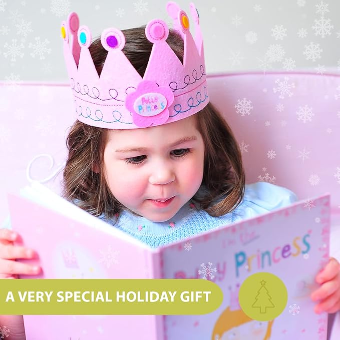 Tickle & Main Potty Princess Training Set - Multicolor, 3-Piece Adjustable Set - Magnetic Potty Training Chart with Sticker Rewards - Princess Storybook & Felt Crown