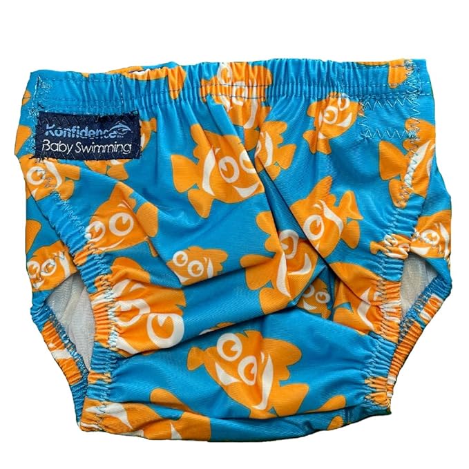 Konfidence Aquanappy Swim Diaper, Clownfish, One Size (3-30 Months)