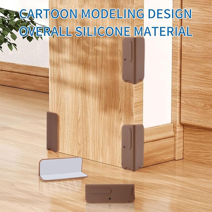 INCREWAY 6 Pcs Right Angle Corner Protector,Furniture Edge Strips, for Home, Kindergarten, Office(Coffee Color)