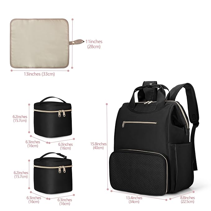 Fasrom Wearable Breast Pump Bag Backpack With Cooler and Tote, Compatible With Momcozy, Medela and Elvie Hands Free Pumps, Black (Patent Design)