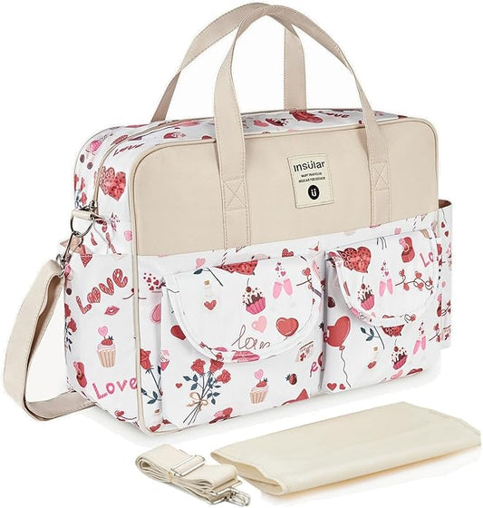 Kamay's Mummy Shoulder Bag Diaper Bag Chic Nappy Changing Bag Tote/Messenger Style Large with Changing Mat, Adjustable Straps