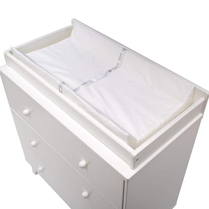 Delta Children Eclipse Changing Table with Foam Contoured Changing Pad and Waterproof Cover, Grey