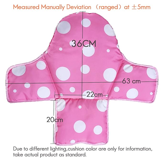 ZARPMA Highchair Cushion for IKEA Antilop High Chair, NEW Version Baby Highchair Seat Covers, More Thick, Washable Foldable, Child Chair Insert Mat Padding (Pink)