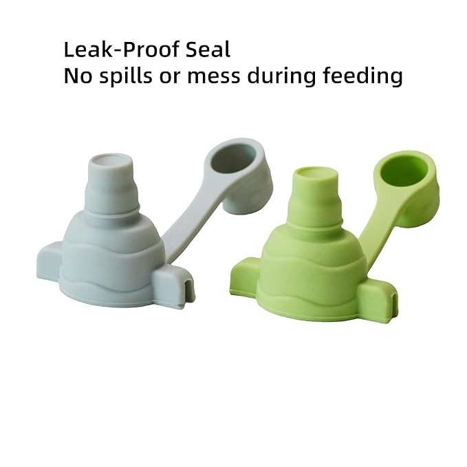 Pouch Topper No Spill - No Spill Silicone Squeeze Pouch Topper for Toddler & Baby, Mess-Free Food Pouch Topper, Easy-to-Use Design for Toddlers and Babies