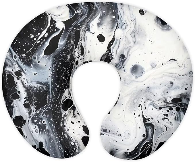 Nursing Pillow Cover Stretchy and Soft Nursing Cover for Breastfeeding Pillows Pillow Slipcover for Baby Girls Boys Newborn White and Black