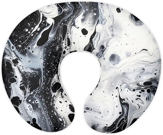 Nursing Pillow Cover Stretchy and Soft Nursing Cover for Breastfeeding Pillows Pillow Slipcover for Baby Girls Boys Newborn White and Black
