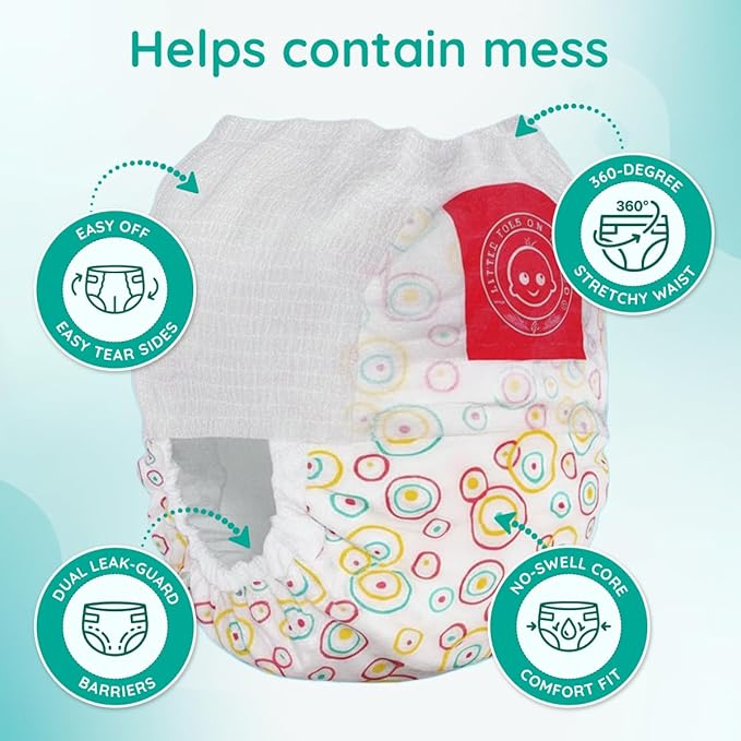 Little Toes Premium Natural Disposable Swim Diapers, Size 5 Large (26+ lbs) (12 Count) | Baby Disposable Swim Diapers | Hypoallergenic, Chlorine & Fragrance-Free | Gentle on Sensitive Skin