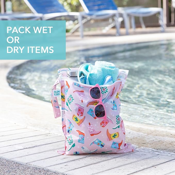 Bumkins Reusable Grocery Shopping Tote Bag for Women, Large Boho Style with Handles, Foldable, Washable, Shoulder Straps