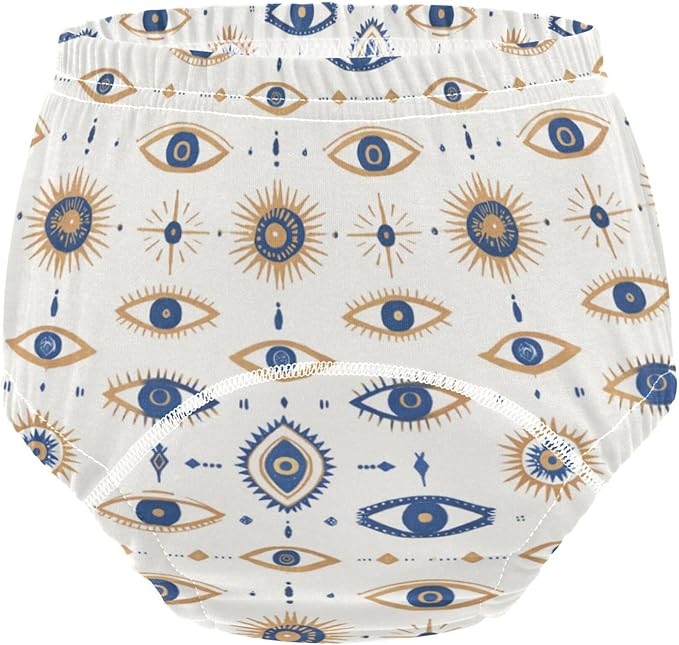 Baby Sleep Training Underwear Reusable Trainer Underwear for Toddler Boys 4T Stylized Eye Motifs