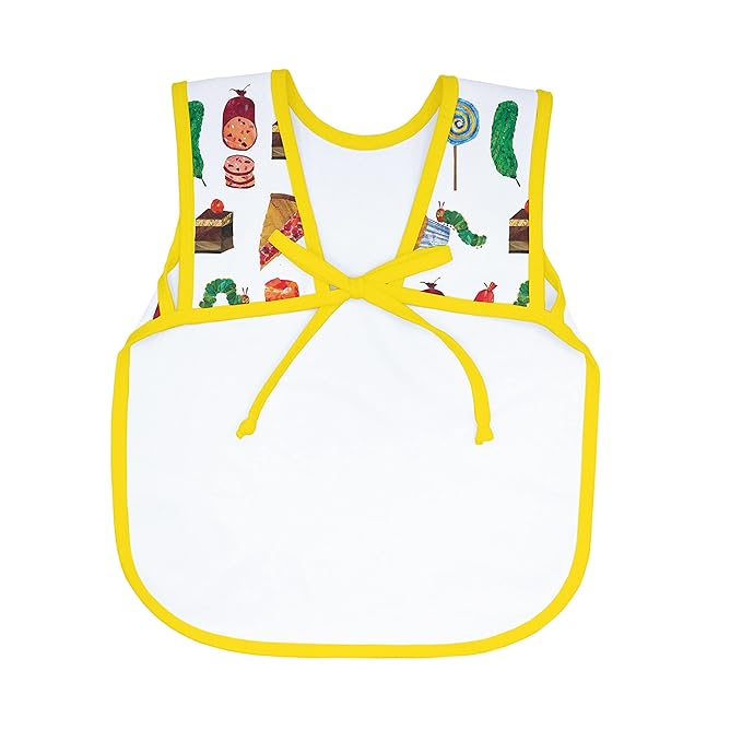 BapronBaby Eric Carle Food Parade Bapron - No Neck Tie Safer Bib for Baby & Toddler - Soft Waterproof Stain Resistant - Machine Washable - Sz Preschool 3-5yrs