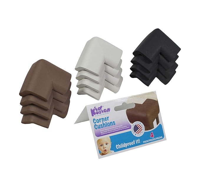 Kidkusion 8 Piece Corner Guards Cushion, Off White